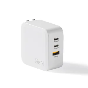 65 W 3 Anschlüsse 1 USB 2 Typ C GAN Wand PD Universal 65 Watt Schnell ladegerät für Macbook IPhone Tablet Phones Android