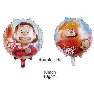 Nuovi Palloncini Rotondi in Foil con Personaggi dei Cartoni Animati per Decorazioni di Feste di Compleanno, Palloncino 'Turning <span class=keywords><strong>Red</strong></span>' - Product Image 3