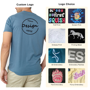 T-Shirt Personnalisé de Haute Qualité 220 g/m² Vente en Gros Décontracté Impression Numérique Uni Manches Courtes Coupe Musclée pour Homme - Product Image 2