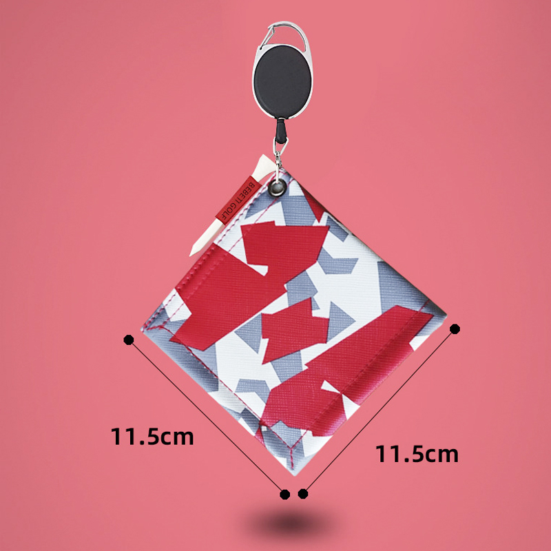 Golf club cleaning cloth Golf Ball Cleaning Towel Accept Custom Vivid Color Polyester Waterproof Golf Ball Cleaning towel