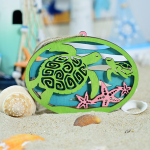 Nueva Decoración de Madera para el Hogar con Temática Náutica Mediterránea de Verano, con <span class=keywords><strong>Tortuga</strong></span> y Estrella de Mar, para la Sala de Estar - Product Image 2