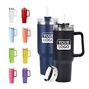 Gobelet isotherme de haute qualité en acier inoxydable 304, 40 oz, grande capacité, pour l'extérieur, avec poignée - Product Image 1