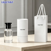 Emballage de parfum écologique biodégradable personnalisé en une seule pièce, boîte cadeau de luxe, coffret cadeau de parfum, boîte carrée, tube en papier, sac en papier