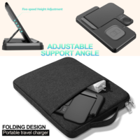 Chargeur sans fil pliable 3 en 1, chargeur sans fil 15W à charge rapide - Support de téléphone portable avec fonction de charge sans fil OEM