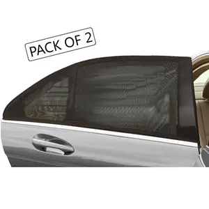 Paquete de 2 accesorios para coche, malla para ventana de coche, diseño único, cubierta de ventana completa para ventanas laterales