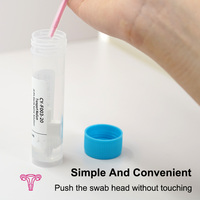 Kit de test HPV par auto-examen avec brosse cervicale gynécologique, écouvillon vaginal, solution saline stérile 30 ml, tube de prélèvement certifié CE, marque HCY