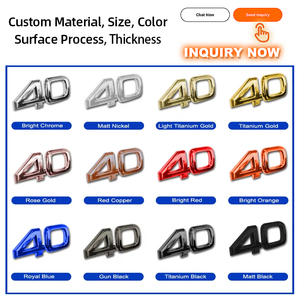 थोक कस्टम इंडोनिया कार प्लेट नंबर क्रोम गोल्ड ब्लैक एब्स लेटर कार प्रतीक के साथ प्रतीक - Product Image 5