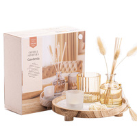 Diffuseur de parfum en verre à rayures verticales personnalisable en gros, sans alcool, longue durée, effet ombre lumineuse, sans flamme