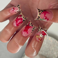Service OEM – Faux ongles en acrylique réutilisables faits à la main, forme canard, style évasé et arrondi, pour femmes, cadeau d'anniversaire