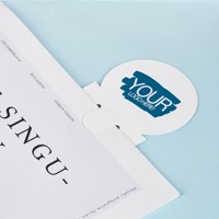 Marcapáginas de Cartón con Logotipo Personalizado, Regla, Bloc de Notas Adhesivas, 5 Banderas de Colores para Páginas, para Regalos Empresariales y de Conferencias