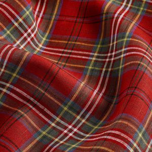 100% Pure Flax Linen <strong>Napkin</strong> Red <strong>Tartan</strong> Plaid Linen Dinner Placemat Machine Washable for Casual and Formal Dining - Product Image 3