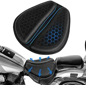 Motocicleta assento almofada almofada 3D favo de mel alta elasticidade Gel Material confortável respirável choque absorção para longas passeios