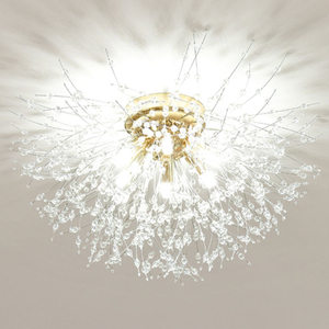 Lustre de plafond moderne en forme de <span class=keywords><strong>pissenlit</strong></span> de 60 cm, montage encastré, or, cristal de luxe, luminaire de plafond pour salon, chambre à coucher - Product Image 3