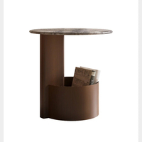 Table d'appoint moderne italienne en acier inoxydable pour chambres d'hôtel, salons et intérieurs design