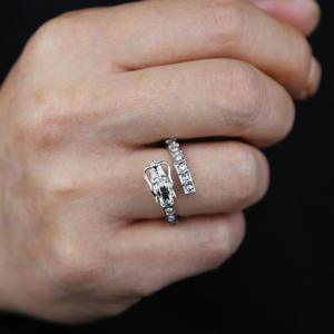 Duyizhao แหวนรูปมังกรสไตล์ฮิปฮอปแหวนแฟชั่นปรับได้แหวนเปิดได้สำหรับผู้หญิงผู้ชายแร็ปเปอร์ปาร์ตี้ - Product Image 5