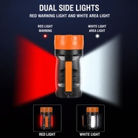 Projecteur LED d'urgence à manivelle, portée 350M, 36 SMD, avec fonction stroboscopique rouge de signalisation, batterie externe et fonction uragan