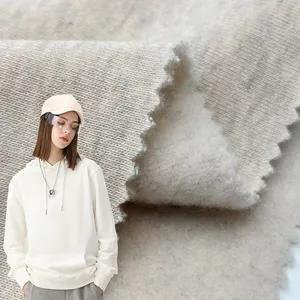Hoodies 75/25 polyester coton TC solide tricot chaud 220GSM brossé français éponge polaire sweat tissu