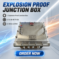 Boîtier de jonction antidéflagrant IECEx & ATEX SS316L IP66 Ex Db IIB T4 Gb 220V 40A Zone 0/1/2 pour l'industrie électrique marine