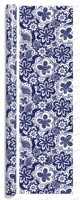 Kit d'emballage cadeau floral bleu et blanc style porcelaine Qinghua - Rouleaux de papier recyclable 80 g/m², sacs, boîtes, cartes, étiquettes pour tous