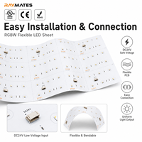 Lámina de Luz LED UL SMD5050 (LED 4 en 1), Panel de Lámina LED 72LEDs/m, 6 LED por Corte, 24V RGBW, Lámina LED Blanca, Láminas Flexibles