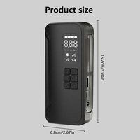 Compresseur d'air numérique portable ABS 21 mm 150 psi pour pneus de voiture, gonfleur de pneus 6000 mAh avec lumière d'urgence et mesure de pression des pneus - Prix usine