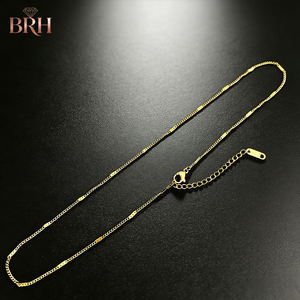 18K PVD 금도금 쿠반 체인 목걸이 피가로 힙합 쿠반 스테인리스 스틸 목걸이 - Product Image 6