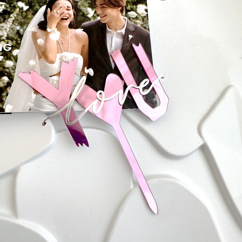 Te amo espejo rosa plata