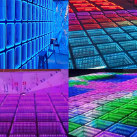 Twinklight Led Danse Verre Trempé Magnétique Infinity Miroir Vidéo Lumière Fête De Mariage Pixel Led Danse 3d led piste de danse