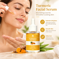 Serum Wajah Vitamin C Kojic Acid Kunyit Private Label, Mencerahkan, Melembapkan, Anti Penuaan, 30ml Botol Pipet Kaca, Perawatan Kulit