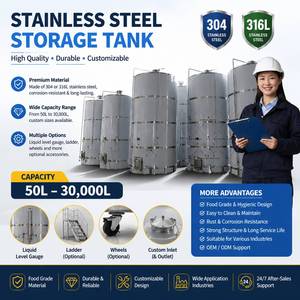수평형 화학물질 저장 탱크 (유해액체용) SS304 ASME CE 인증 - Product Image 4