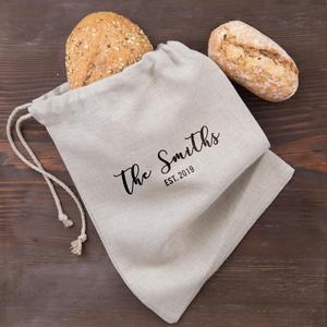 Sac à pain réutilisable en coton et <span class=keywords><strong>lin</strong></span> personnalisé, grande capacité, sac de rangement pour sandwichs, sac de rangement pour aliments, lavable, portable, sac d'emballage pour collations de cuisine - Product Image 1