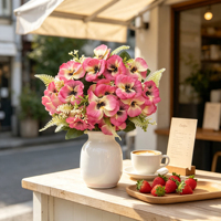 Bouquet de fleurs artificielles en soie de 47 cm, idéal pour les fleuristes, la décoration de jardins et les arrangements floraux extérieurs (vente en gros)