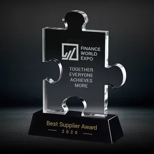 Acrylic puzzle awards/Custom Puzzle shaped Acrylic trophy&Awards