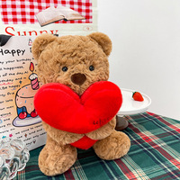 Nouvelle Peluche Lapin Cœur Rouge Réaliste, Ours en Peluche, Lapin Blanc pour Pâques, Cadeau Mignon pour Enfants, Doux et Adorable