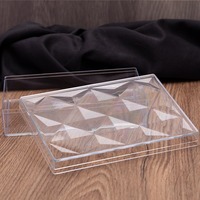 Boîte d'emballage cadeau personnalisable en plastique PS transparent rectangulaire/carré recyclable avec logo personnalisé pour les bonbons de mariage, l'emballage alimentaire