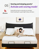 Lit intelligent anti-ronflement réglable et séparable, vente directe d'usine, lit doux de taille king, pour la maison, la chambre à coucher, l'hôtel