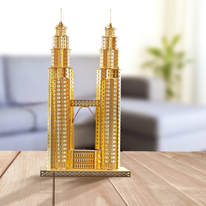 Piececool <span class=keywords><strong>PETRONAS</strong></span> TOWERS, Kits de <span class=keywords><strong>Arquitectura</strong></span> Educativa Clásica para Armar, Rompecabezas Metálico 3D de un Edificio Famoso, Regalo para Adultos - Product Image 6