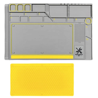 Boîte de rangement pour pièces de conception améliorée, tapis personnalisé, table de travail pour réparation mobile, tapis de soudure en silicone, kit de tapis en caoutchouc, tapis chauffant