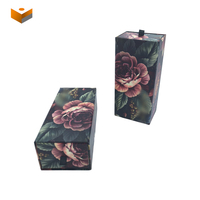 Boîte à lunettes de soleil à tiroir d'emballage en carton imprimé rose de luxe vintage à la mode avec logo personnalisé