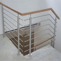 2 Daiya — haut de balustrade d'escalier, avec tige ronde et rambarde finition miroir