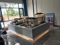 Maquette architecturale artisanale pour la promotion marketing de villas haut de gamme et d'immobilier commercial