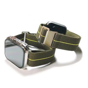 Ngoài trời nylon dây đeo đồng hồ đàn hồi bện vòng móc dây đeo đồng hồ cho Apple iWatch 41mm 49mm - Product Image 3