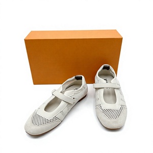 Zapatos Planos de Malla para Mujer, Estilo Mary Jane, Punta Puntiaguda, Transpirables, con Correa Hueca, Zapatos Casuales de Ballet, Suaves para Caminar - Product Image 4