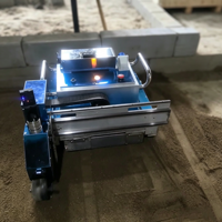 Robot de nivellement automatique au laser, machine de nivellement de sol en ciment avec capteur de hauteur en temps réel pour la construction
