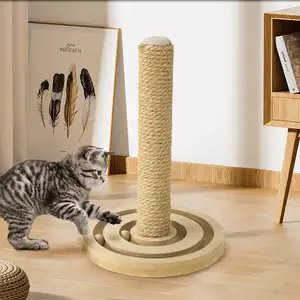 現代の屋内猫スクラッチポストクライミングフレームサイザル麻ジュートロープペット製品猫の木面白いスクラッチポストボールおもちゃ