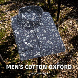 เสื้อเชิ้ตอ๊อกซ์ฟอร์ดผู้ชาย ผ้าฝ้าย 100% ลำลอง กระดุมแถวเดียว ปกคอพับ ไซส์ใหญ่พิเศษ 7XL แฟชั่นรักษ์โลก พิมพ์ลาย แขนยาว - Product Image 2