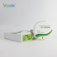 Consommable dentaire en zircone multicouche 3D, zircone prismatique, Vsmile HappyZir 3D Prism-14mm, certifié CE pour Arum