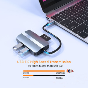 Usb-концентратор cantell 5 в 1 для USB3.0 + USB2.0 + 100mpbs ethernet + TF/SD-адаптер usb C док-станция для ноутбука macbook - Product Image 6