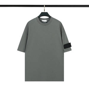 T-shirt stilizzata da uomo con distintivo di puro cotone, girocollo, <span class=keywords><strong>stile</strong></span> Casual, top da uomo e <span class=keywords><strong>donna</strong></span> - Product Image 2