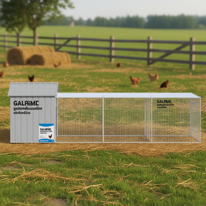 Recinto per Polli Galpime in Acciaio Zincato, Grande Gabbia Esterna per Allevamento Avicolo - Product Image 2